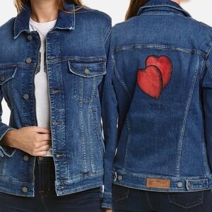 Zadig & Voltaire “Kase Heart” Denim Jacket Medium Blue Size M NWOT